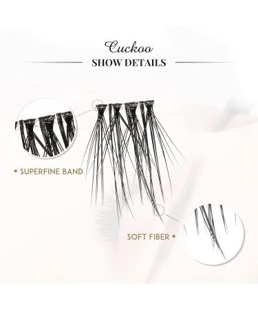 Cuckoo DIY Eyelash Extension Kit - 100 Clusters Volume Lashes Set for 3D Effect - Glue Bonded Individual False Eyelashes for Natural Look - Buy Online on GoSupps.com