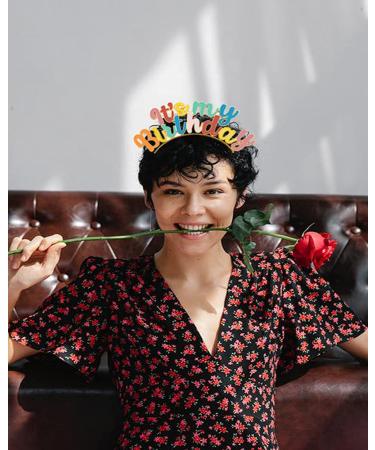 Colorful Birthday Crown Headpiece for Girls and Women | Happy Birthday Hair Band and Tiara - Buy Online on GoSupps.com