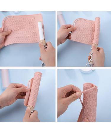 Silicone Heat Mat for Hair Styling Tools - Heat Resistant & Travel Friendly (8.58X 6.2 Pink) - Buy Online on GoSupps.com