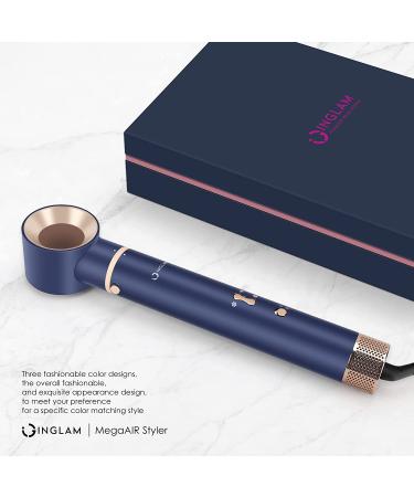 IG INGLAM MegaAIR Styler: Professional 4-in-1 Hair Dryer Brush | 110,000 PRM Brushless Motor | Ionic Volumizing & Shape | Prussian Blue - Buy Online on GoSupps.com