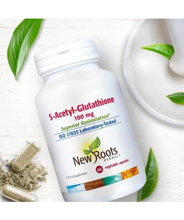 Buy NEW ROOTS HERBAL S-Acetyl-Glutathione 100mg | Boost Immunity & Healthy Aging | 60 Veg Caps - Fast International Shipping - Buy Online on GoSupps.com