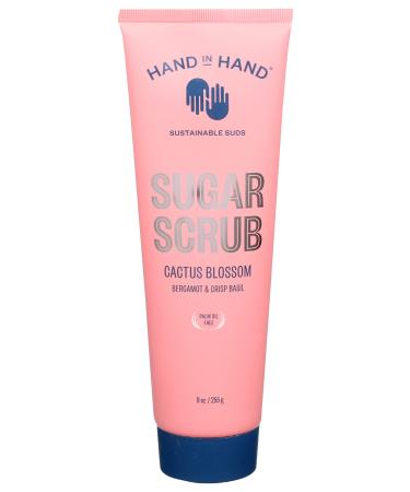 Hand in Hand Sugar Scrub, Gentle Exfoliation For All Skin Types, 9 Ounce, Bergamot & Crisp Basil, Cactus Blossom Scent, Single Cactus Blossom 9 Ounce (Pack of 1)