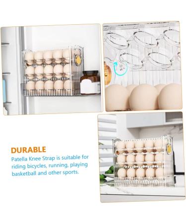 KOMBIUDA Refrigerator Egg Rack Egg Storage Box Plastic Serving Tray Vanity Organizers and Storage Egg Container for Refrigerator Transparent 26X20X10CM - Buy Online on GoSupps.com