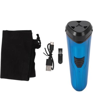 Beard Trimmer Rechargeable Electric Beard Trimmer 3 Multifunctional Floating Heads for Travel (Blue) - Buy Online on GoSupps.com