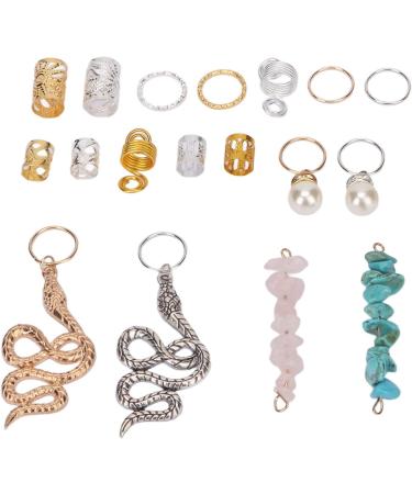 Hair Jewellery for Braids Dreadlocks Pendant DIY Metal Decorative Vintage Wrapped Hair Cuffs Adornment for Dating Wedding - Buy Online on GoSupps.com
