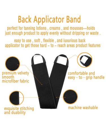Stusgo Tanning Back Lotion Applicator - Self Tanner & Sunscreen Application for Smooth, Even Finish - Black - Buy Online on GoSupps.com
