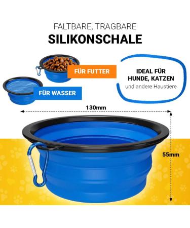 Premium Foldable Silicone Dog Bowl 380ml - FDA Approved | Huskl Portable Pet Bowl for Dogs & Cats - Ideal for Travel Feeding & Water - Buy Online on GoSupps.com