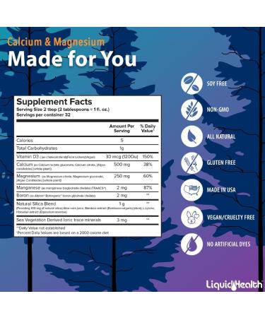 LIQUIDHEALTH Vegan Beauty Sleep Vitamin Supplement Bundle with Vegan Liquid Collagen + Biotin, Calcium Magnesium & Sleep Well Melatonin Drops for Hair/Skin/Nail Health & Relaxation - USA Made - Buy Online on GoSupps.com