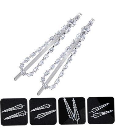 FRCOLOR 1 Pair Crystal Zirconia Hair Clip Hair Pin Bangs Hair Clip Hair Barrettes Crystal Hairpin Hair Clips Diamond Hair Accessories Girls Hairpin Girl Headdress Side Hair Clamp - Buy Online on GoSupps.com