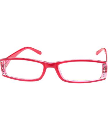 Stylish Designer Pink Reading Glasses for Women - Rhinestone Details & Spring Hinge | Dioptria Options 1.0-3.0 - Buy Online on GoSupps.com