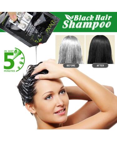 10-Bag/Box Black Semi-Permanent Hair Color Shampoo - Instant Hair Dye - Buy Online on GoSupps.com