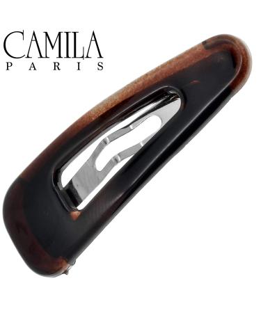 Camila Paris CP1309/2 French Hair Snap Clip Barrette - Strong Hold Metal Snap Pin Hair Accessory for Women - 1.25 Inch (Pack of 2) - Buy Online on GoSupps.com