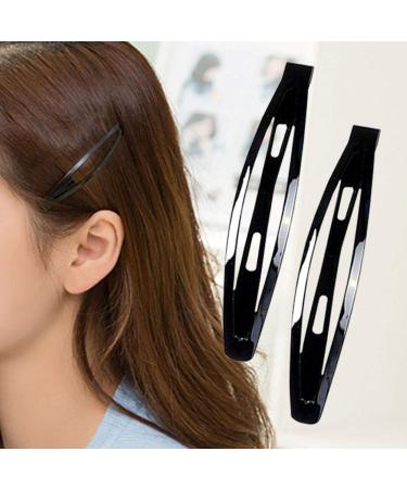 Lurrose 10pcs Black Metal Snap Hair Clips - Simple and Solid Color Barrettes - Buy Online on GoSupps.com