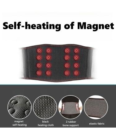 Self Heating Lower Back Brace | Magnetic Therapy Lumbar Support Belt for Sciatica Herniated Disc & Pain Relief | Adjustable Waist Heating Belt for Men & Women - Buy Online on GoSupps.com
