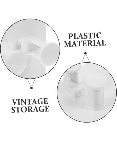 Alipis Self-Adhesive Shower Razor Hooks - 4-Piece White ABS Holder for Brushes & Loofahs - No Punching Compact Design (7.5x5.5x3cm) - Buy Online on GoSupps.com