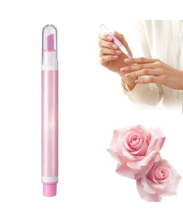 Stylo De Soin Cuticules Des Ongles 3 En 1 Huile Repousse Cuticules Ongles Stylo Durcisseur Ongle Cuticle Remover Nail Care Pen Stylo Huile Pour Ongle Avec Pointe En C ramique (Rose)