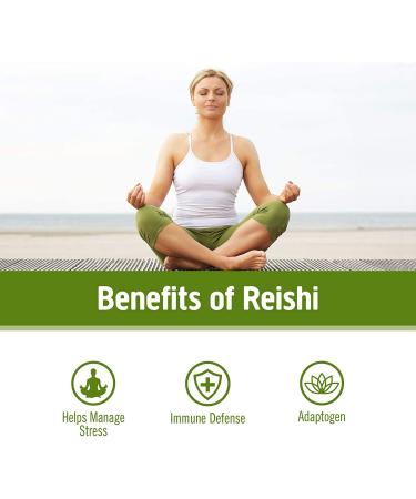 Om Mushroom Reishi Capsules - 90 Count Superfood Supplement for Stress & Immune Support - Buy Online on GoSupps.com