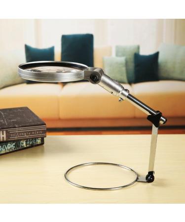 Magnifying Glasses Educational Hobby Magnifiers Hd Magnifier with Led Lights for The Elderly to Read Desktop Desktop Magnifying Glass Metal Base Folding Comfortable Anniversary - Buy Online on GoSupps.com