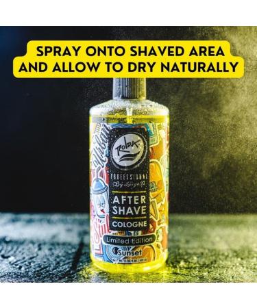 Rolda Sunset After Shave Tonic Cologne For Men - Post Shave Tonic Spray Calms Irritation Helps Heal & Clean Shaved Areas Masculine Citrusy Fragrance (14.54oz | 430ml) - Buy Online on GoSupps.com