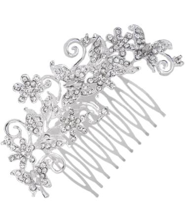 Housoutil Bridal Tiara Crystal Headpiece Vintage Silver Hair Side Combs Bridal Wedding Hair Comb Bridal Headpiece Crystal Hair Comb Vintage Alloy Hair Comb Wig Accessories Bride Pearl - Buy Online on GoSupps.com