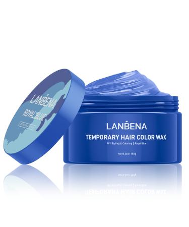 Hair-Color-Wax,Royal Blue Color-Hair-Wax, Temporary Hair Dye Wax Md 150g / 5.3oz,Hair Dye Wax Washable Natural Instant, Unisex Hair Wax Color for Party, Cosplay & Halloween