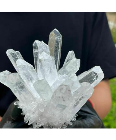 for White Cluster Quartz Crystal Specimen Point gem PINGJIUYIN Crystal Cluster 1pc White - Buy Online on GoSupps.com
