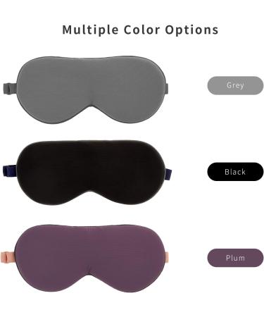 Reidio Double Side Natural Latex Sleep Mask Adjustable Strap with Earplugs - 100% Blackout for Night Sleeping, Travel, Nap - Plum Color - Buy Online on GoSupps.com
