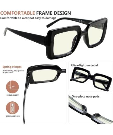 Eyekeper 4 Pack Blue Light Blocking Reading Glasses for Women - Square Computer Readers 1.25x - Buy Online on GoSupps.com