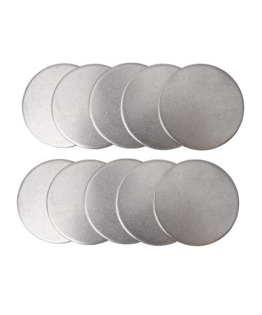 Eoiips 2 Diameter Stainless Steel Disc  15 Gauge Thickness Round Circle Plate 304 Stainless Steel for Crafts Metal Stamping and Jewelry Making (10pcs) 2Dia 20