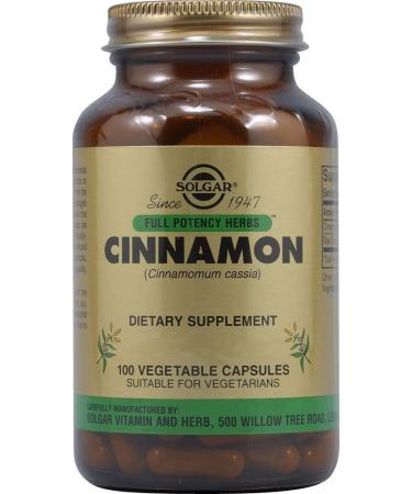 Solgar Full Potency Herbs Cinnamon 100 Vegetable Capsules
