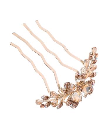 BIUDECO Hair Comb Rhinestone Side Comb Rhinestone Hair Pin Rhinestone Hair Clips for Women Bride Headpiece Vintage Hair Accessories Girl Headpiece Bridal Hair Accessory Hair Side Comb