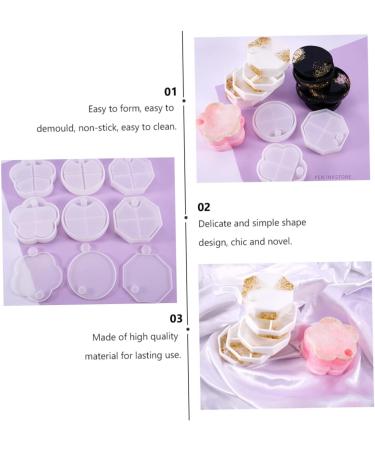 Lurrose 6 Pcs Jewelry Box Silicone Mold Clear Epoxy Clear Candle Holder Flowerpot White Crafts To Rotate - Buy Online on GoSupps.com