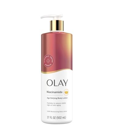 Olay Age Defying & Hydrating Body Lotion for Women with Niacinamide 24hr Moisturizing Vitamin E & Vitamin B3 Complex Fast Absorbing Formula 17 fl oz
