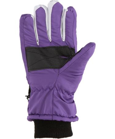 Purple PVC Waterproof Insulated Winter Gloves for Women, Kids - Ideal for Skiing, Cycling, Hiking - Unisex Warm Gloves - Buy Online on GoSupps.com