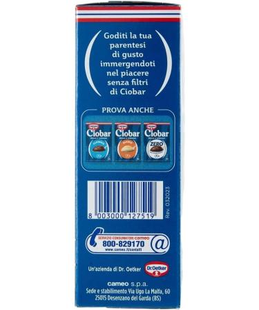  Italian Gourmet E.R. Cameo Ciobar Fondente Thick dense and creamy chocolate 6 x 115 g (30 bags of 23 g) Italian bitter hot drink + Italian Gourmet pulp - Buy Online on GoSupps.com