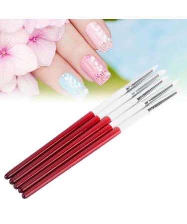Buy Dekaim Nail Art Pens Set - 5pcs Red & White Silicone Dotting Tools for Perfect Manicure | International Shipping - Buy Online on GoSupps.com