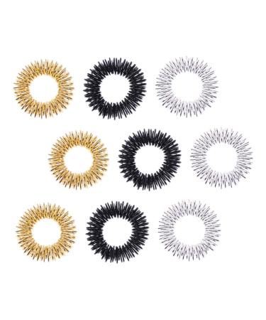 9st massage device Massage ring Massing finger massage ring acupressure ring acupressure ring diffuser for essential oils in the car spiky sensory rings compression metal finger circle