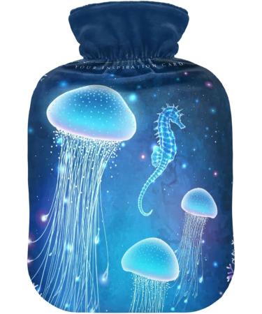 Buy Naanle Glowing Seahorse-Jellyfish Heat Bottle | Transparent 1L Hot Water Bottle for Pain Relief & Therapy - Ideal for Hands & Feet - Buy Online on GoSupps.com