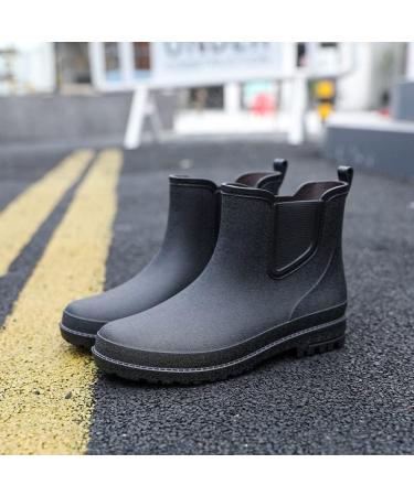 Men's Waterproof Ankle Rain Boots - Rubber Garden Shoes Size 10 - Buy Online on GoSupps.com