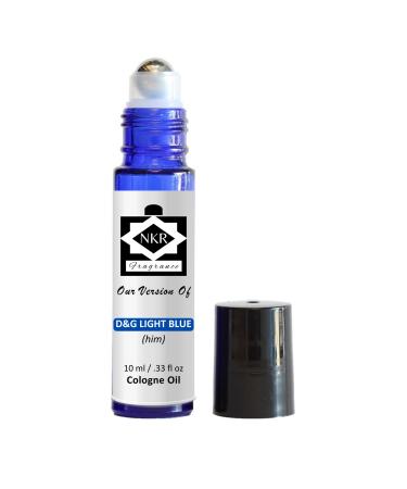 NKR Fragrance - Perfume and Cologne Oil for Women and Men - Designer Type - Our Version Of (D&G Light Blue - Him)