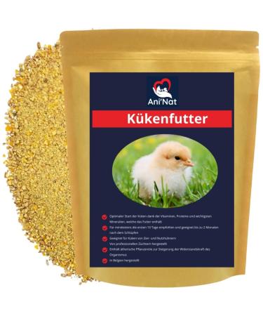 Aninat chick food first food with vitamins proteins minerals and essential oils.Chick starter without antibiotics and without genetic engineering.Suitable from birth.(1800g) 1.8 kg (1 Pack)