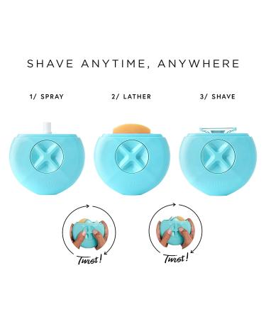 3-in-1 Manual Hair Razor for Women | Portable Body Hair Trimmer & Epilator with Soap & Water Sprayer - Smooth & Silky Blue Razor - Buy Online on GoSupps.com