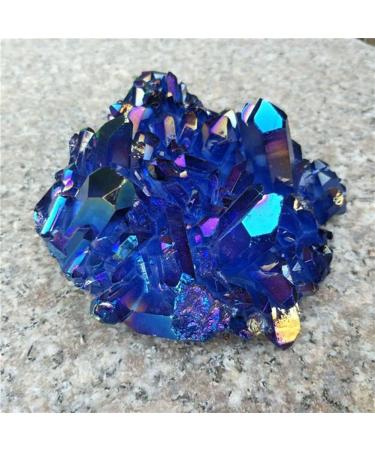Room Decoration Natural Blue Crystal Aura Quartz Stone Cluster Specimen 150g-550g Suitable for Home (Color : 450g-500g) - Buy Online on GoSupps.com