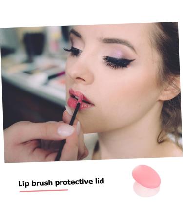 Lip Brush Set Headwear for Cosmetic for Lipstick Lip Brush Protective Cap Lip Brush Cover Tool Stand Sleeping Lip Set of 10 - Buy Online on GoSupps.com