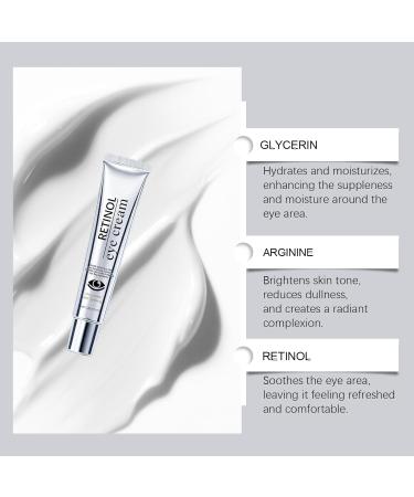  Hengxuan Retinol Eye Cream For Dark Circles And Puffiness - Gentle Anti-Aging Eye Treatment With Moisturizing Firming And Brightening Serum For Wrinkles Lines And Goose Feet (4) - Buy Online on GoSupps.com