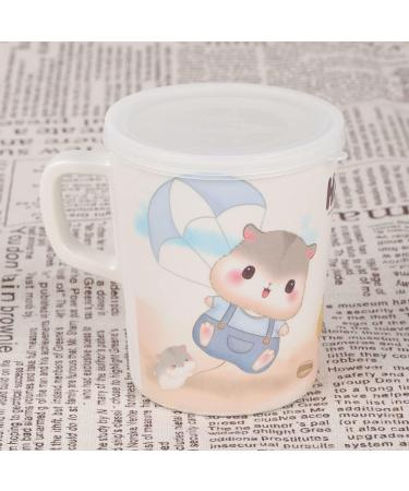 2PCS 300ML Children Baby Bamboo Fiber Cute Mug Cartoon Drinking Cup with Lid and Handle - Unbreakable Kids' Cup - Buy Online on GoSupps.com