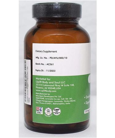 Uplift Senna Capsules 120 Count - Natural Laxative for Occasional Constipation | Herbal Supplement for Healthy Digestion and Vascular Health - Buy Online on GoSupps.com
