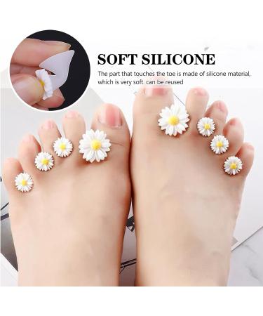 Daisy Silicone Toe Separators - 8pcs for Manicure Pedicure Nail Art DIY - White - Buy Online on GoSupps.com