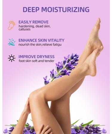 4 Pairs Foot Peel Mask Skin Exfoliating Foot Masks Cracked Feet Callus Dead Skin Remover - Feet Peeling Mask for Soft Feet Scent of Lavender (L count 4) L 4.0 - Buy Online on GoSupps.com