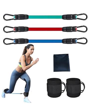 Ankle Resistance Band Set - Ankle Strength Bands Ankle Exercise Bands Adjustable Ankle Bands Leg Resistance Bands | Adjustable Ankle Resistance Band Set Portable Ankle Resistance Bands for Travel